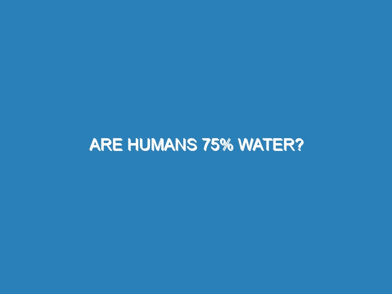 Are humans 75% water?